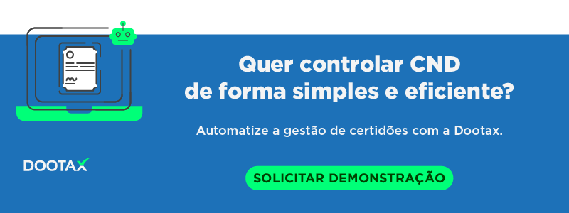 controle de certidões negativas