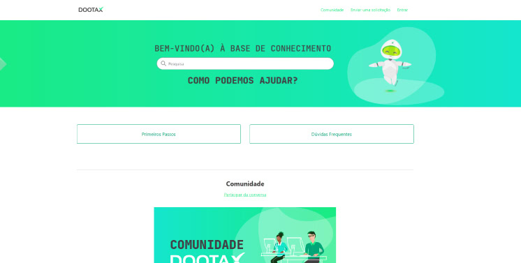 1. Plataforma Dootax para gestão tributária, contábil e fiscal, oferecendo suporte facilitado e conexão com especialistas em impostos e obrigações fiscais no Brasil.